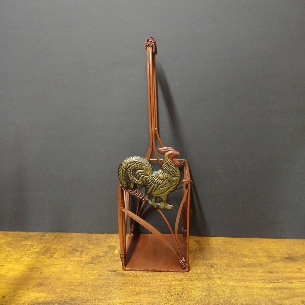 Vintage Metal Rooster Wine Bottle Holder - Picture 1 of 7